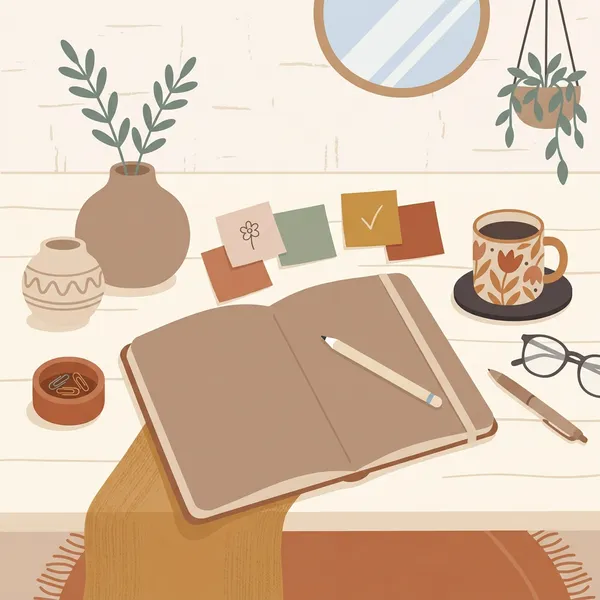 Planning desk with sample urn shapes and soft sticky notes — anchor FOB expectations